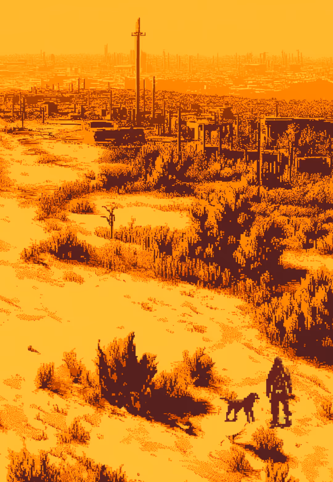 Neon-green Gas Hunters action scene behind the embedded game frame